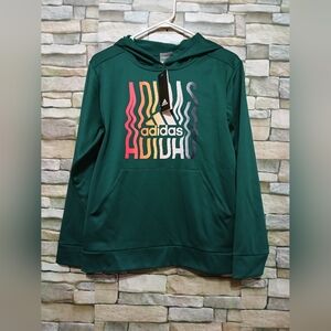 Adidas Green‎ Sweatshirt Casual Athletic Wear Youth Large